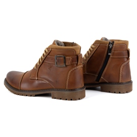 Olivier Zapatos de Invierno Hombre Botines con cordones 136GT marrón 5