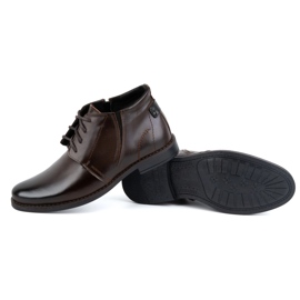 Botas de invierno de piel para hombre, marrón oscuro, 336LU - Olivier Shoes 4