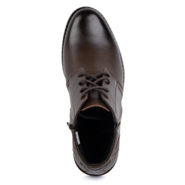 Botas de invierno de piel para hombre, marrón oscuro, 336LU - Olivier Shoes 7
