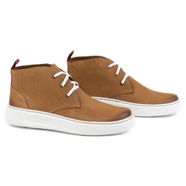 Zapatos chukka hombre piel KAMPOL 109/410 Sw marrón beige 2