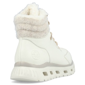 Botas deportivas aislantes para mujer, blancas, Rieker M6010-80 blanco 17