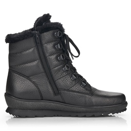 Botas de mujer de piel con aislamiento negro Remonte R8480-01 13