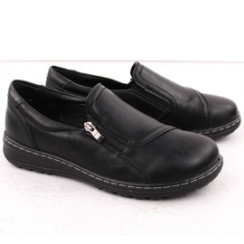 Zapatos altos cómodos de mujer, negros Potocki 90308 2