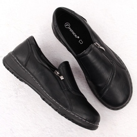 Zapatos altos cómodos de mujer, negros Potocki 90308 3