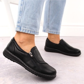 Zapatos altos cómodos de mujer, negros Potocki 90308 5