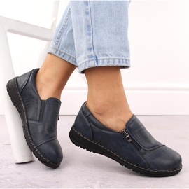 Zapatos altos cómodos de mujer, azul marino Potocki 90308 4