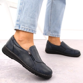 Zapatos altos cómodos de mujer, azul marino Potocki 90308 5