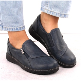 Zapatos altos cómodos de mujer, azul marino Potocki 90308 6