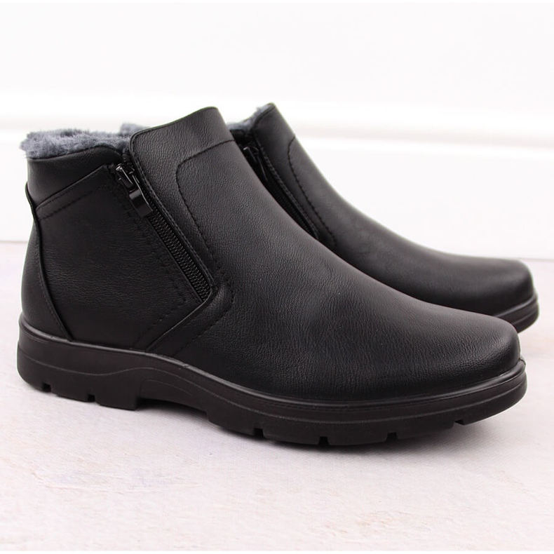 Botas aislantes para hombre con cremallera, negras Unisoft 8005 negro 1 Botas aislantes para hombre con cremallera, negras Unisoft 8005 negro 1