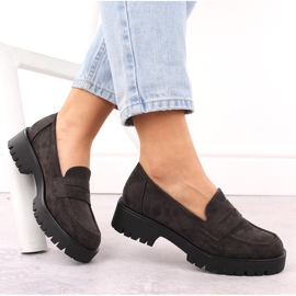 Mocasines de ante para mujer, gris Potocki 12437 4