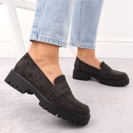 Mocasines de ante para mujer, gris Potocki 12437 5