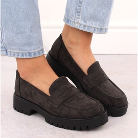 Mocasines de ante para mujer, gris Potocki 12437 6