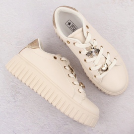 News Deportivas mujer plataforma beige NOVEDAD 4756 4