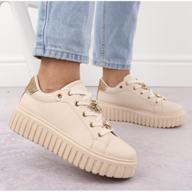 News Deportivas mujer plataforma beige NOVEDAD 4756 6