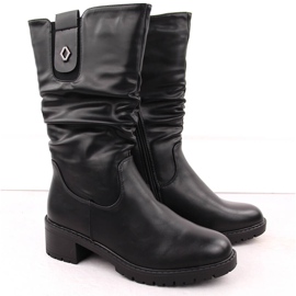 Botines de tacón para mujer, negro, Unisoft 7993 1