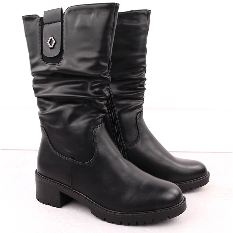 Botines de tacón para mujer, negro, Unisoft 7993 1