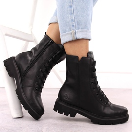Botas de trabajo para mujer con aislamiento de piel, color negro Remonte D1W76-00 10