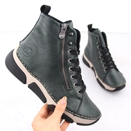 Botas de mujer cómodas verdes Rieker 45920-54 7