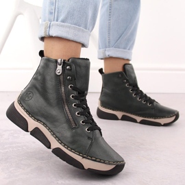Botas de mujer cómodas verdes Rieker 45920-54 11