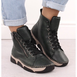 Botas de mujer cómodas verdes Rieker 45920-54 12