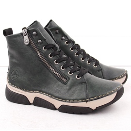 Botas de mujer cómodas verdes Rieker 45920-54 8