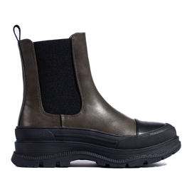 Botas Chelsea clásicas Shelovet para mujer, verde oscuro 1 Botas Chelsea clásicas Shelovet para mujer, verde oscuro 1