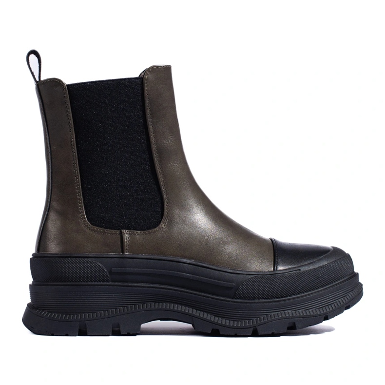 Botas Chelsea clásicas Shelovet para mujer, verde oscuro 1 Botas Chelsea clásicas Shelovet para mujer, verde oscuro 1