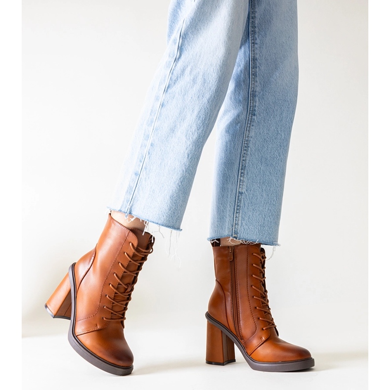 Botines marrones de piel ecológica Gerges marrón 1 Botines marrones de piel ecológica Gerges marrón 1