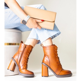 Botines marrones de piel ecológica Gerges marrón 3