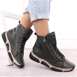 Botas de mujer cómodas verdes Rieker 45920-54 10