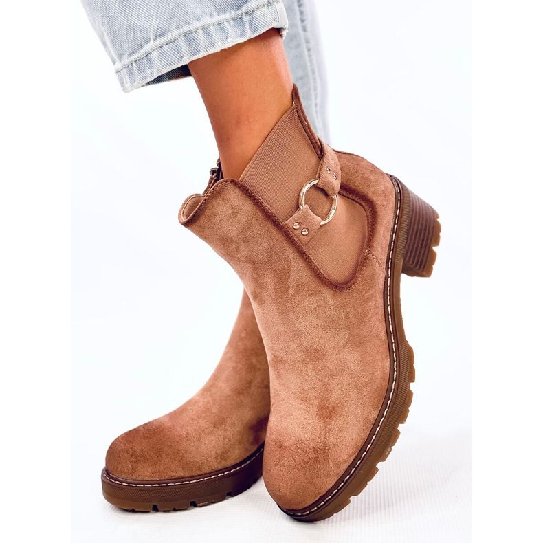 Botas Chelsea de tacón bajo Airon Khaki beige 1 Botas Chelsea de tacón bajo Airon Khaki beige 1