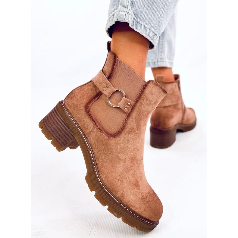 Botas Chelsea de tacón bajo Airon Khaki beige 2 Botas Chelsea de tacón bajo Airon Khaki beige 2