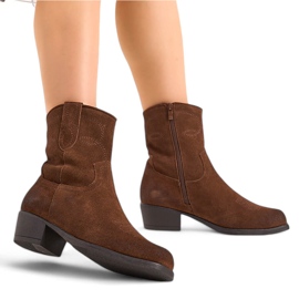 Botas cowboy de mujer en piel marrón de Sergio Leone BT284-S 15
