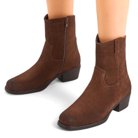 Botas cowboy de mujer en piel marrón de Sergio Leone BT284-S 16