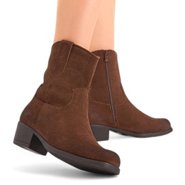 Botas cowboy de mujer en piel marrón de Sergio Leone BT284-S 3