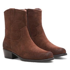 Botas cowboy de mujer en piel marrón de Sergio Leone BT284-S 4