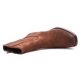 Botas cowboy de mujer en piel marrón de Sergio Leone BT284-S 5