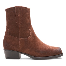 Botas cowboy de mujer en piel marrón de Sergio Leone BT284-S 6