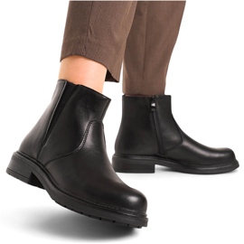 Botines de mujer de piel con aislamiento negro Sergio Leone BT345-S 15