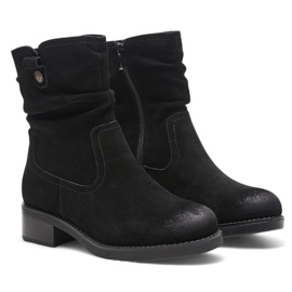 Botas de mujer de piel serraje negro de Sergio Leone BT355-S 3