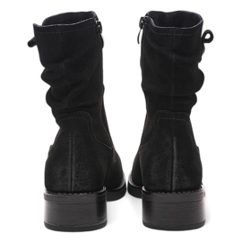 Botas de mujer de piel serraje negro de Sergio Leone BT355-S 4
