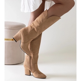 Botas Amare tacón beige 5