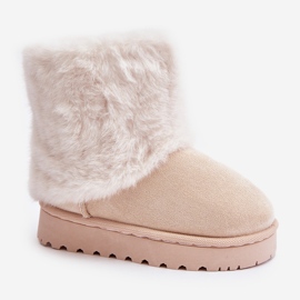 Botas de nieve para niños con pelo, beige claro Crisie 5