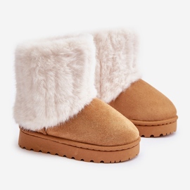 Crisie Botas De Nieve Infantil Con Pelo Camel marrón 1