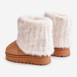 Crisie Botas De Nieve Infantil Con Pelo Camel marrón 2