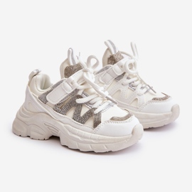 Zapatillas deportivas para niños con pedrería, blanco Rianalla 1