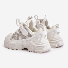 Zapatillas deportivas para niños con pedrería, blanco Rianalla 2
