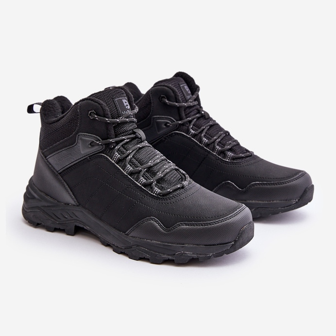 McBraun Zapatos de senderismo ligeros con aislamiento para hombre, negro 1