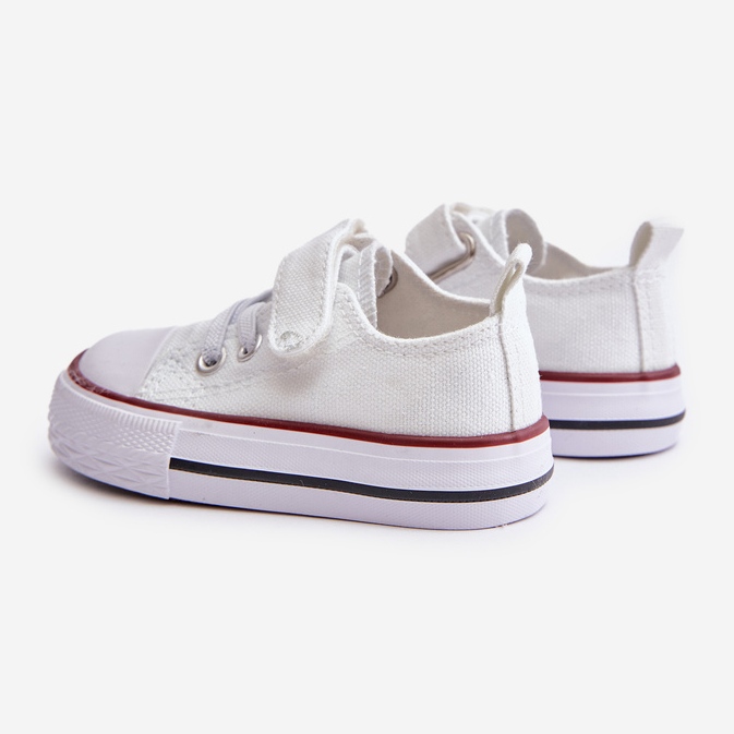 Zapatillas deportivas infantiles de tela con velcro, blanco Daloma 2