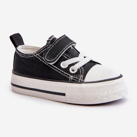 Zapatillas deportivas infantiles de tela con velcro, Negro Daloma 5
